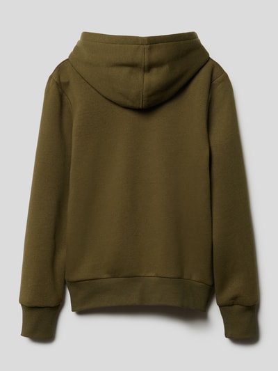 Levi’s® Kids Hoodie met ribboorden, model 'BATWING' Olijfgroen - 3