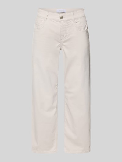 Produktfoto, Jeans in verkürzter Passform Modell 'Laia' von Angels aus Baumwoll-Mix mit Stretch-Anteil, Eingrifftaschen, Farbe Hellbeige.