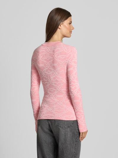 HUGO Longsleeve aus Viskose-Mix in Strick-Optik Modell 'Satero' Rosa 5
