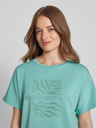 Soyaconcept T-shirt met motiefprint, model 'Banu' Oceaanblauw - 3