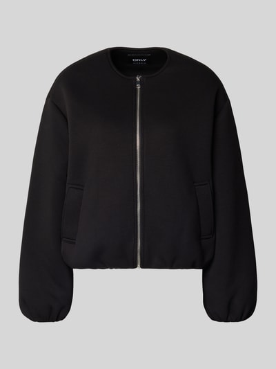 Only Bluza rozpinana o kroju comfort fit z obniżonymi ramionami Czarny 2