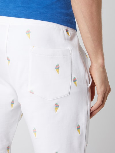 MCNEAL Shorts mit Stickereien Modell 'Emanuel' (weiss) online kaufen