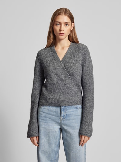 Marc O'Polo Denim Gebreide pullover in wikkellook Middengrijs - 4