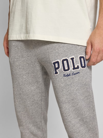Polo Ralph Lauren Slim fit sweatpants met labelstitching Middengrijs - 3