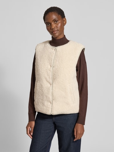 Lanius Keerbaar gilet met blinde sluiting Steengrijs - 4