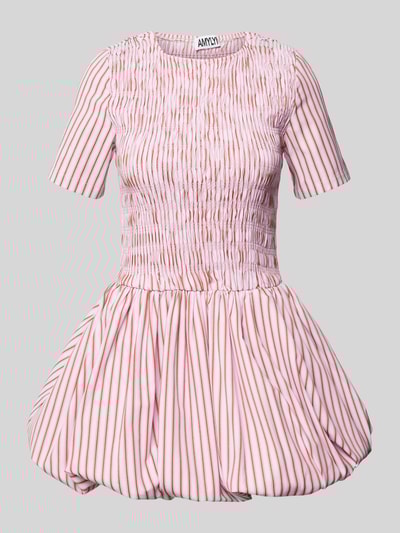 Amy Lynn Cocktailkleid mit Smok-Details Modell 'Eleonor' Rosa 2
