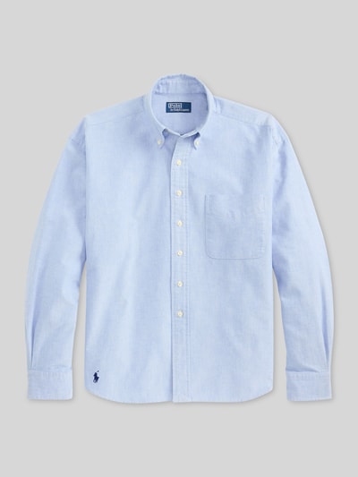 Polo Ralph Lauren Koszula casualowa o kroju regular fit z wyhaftowanym logo Błękitny 2