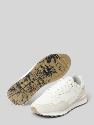 HOFF Leren sneakers met labelbadge, model 'CALI' Taupe - 4