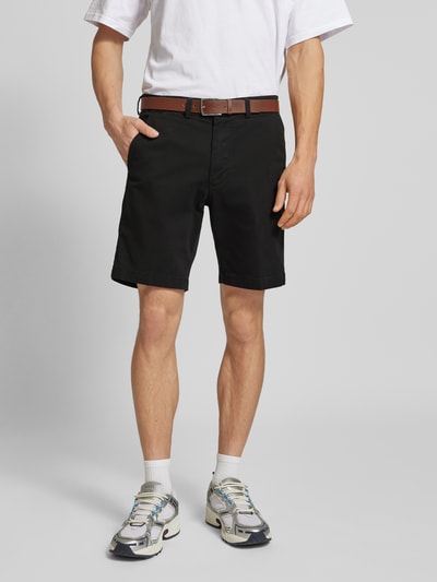 Jack & Jones Korte regular fit chino met riem, model 'MARCO FRANCO' Zwart - 4