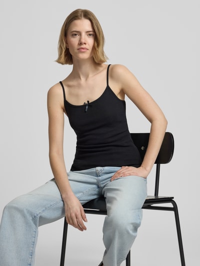 PIECES Regular Fit Trägertop aus reiner Baumwolle Modell 'MARIE' Black 3