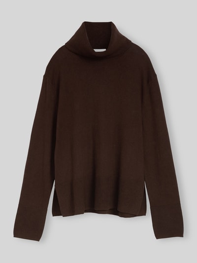 Tom Tailor Rollkragenpullover aus Kaschmir mit Seitenschlitzen Schoko 2