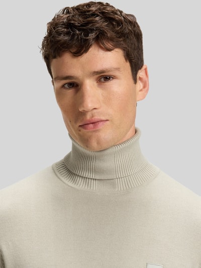 BOSS Orange Regular Fit Rollkragenpullover aus Baumwoll-Kaschmir-Mix Modell 'AKIRO_S' Sand 3