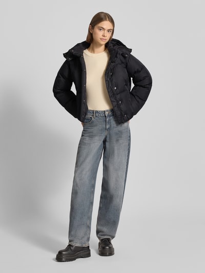Levi's® Kurtka pikowana o kroju regular fit z kapturem model ‘Bubble’ Antracytowy 1
