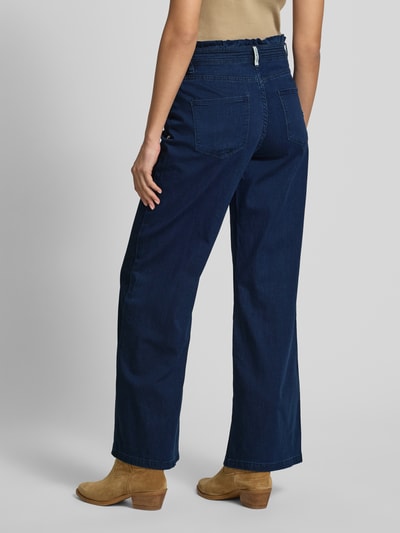 Buena Vista Wide Leg Jeans mit Rüschen Dunkelblau 5