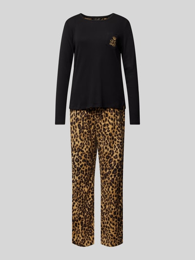 Lauren Ralph Lauren Pyjama mit Brusttasche Black 1