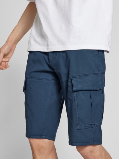 Blend Regular Fit Cargoshorts mit Teilungsnähten Dunkelblau 3