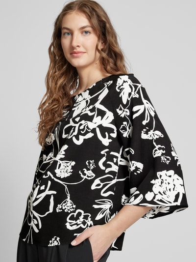 s.Oliver BLACK LABEL Blouse met druppelvormige hals Zwart - 3