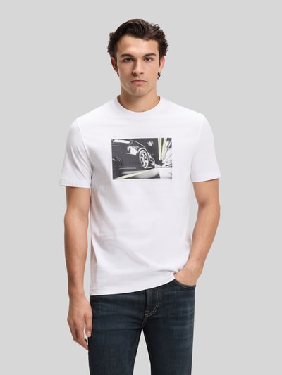 BOSS Orange Regular Fit T-Shirt aus reiner Baumwolle Weiss 4