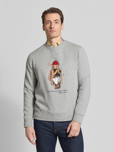 Polo Ralph Lauren Regular Fit Sweatshirt aus Baumwoll-Mix Mittelgrau Melange 4