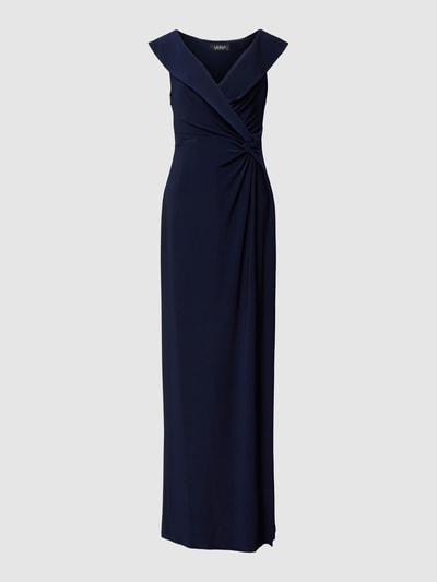 Lauren Ralph Lauren Abendkleid mit Wickel-Optik Modell 'LEONIDAS' Marine 2