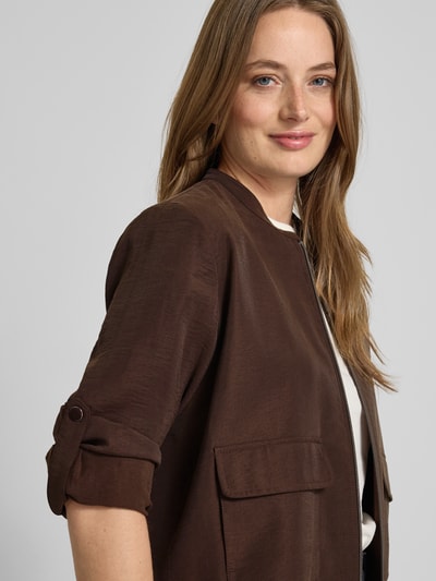 More & More Regular Fit Blazer mit Pattentaschen Schoko 3