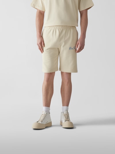 Blue Sky Inn Sweatshorts mit Label-Stitching Ecru 4