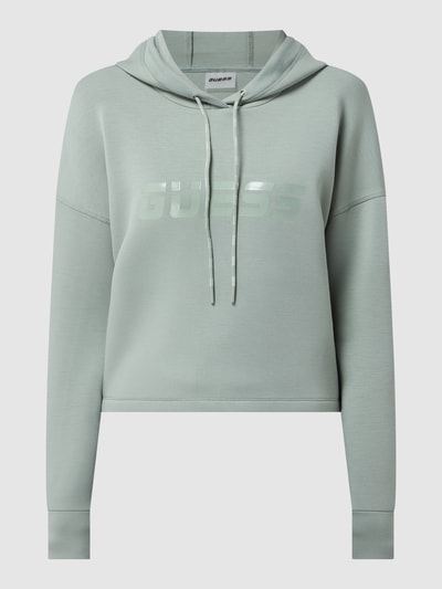 Guess Activewear Bluza krótka z kapturem z logo Trzcinowy 2