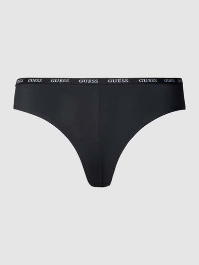 Guess String mit elastischem Logo-Bund Modell 'DARCEY BRAZILIAN' Black 3