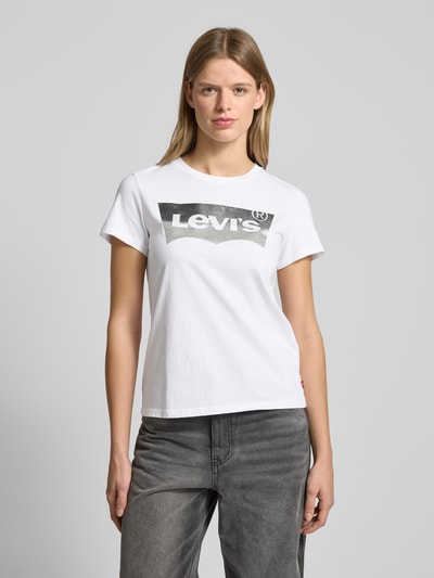 Levi's® T-shirt met labelprint Wit - 4