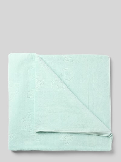 Produktfoto, Handtuch aus Baumwolle mit Logo-Muster von Guess in Rechteckig, Allover-Look, glatte weiche Textur, 102 cm Breite, 186 cm Länge