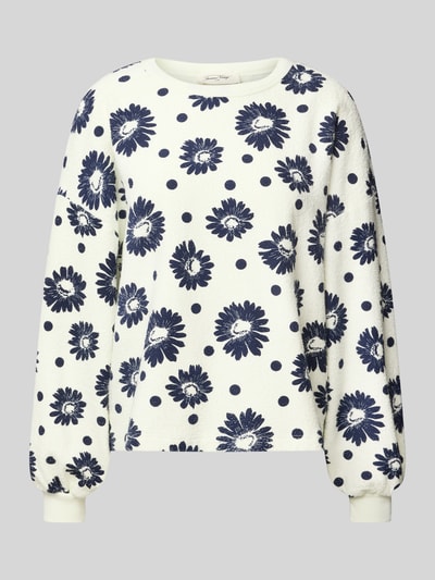 American Vintage Sweatshirt met ribboorden, model 'BOBYPARK' Offwhite - 2