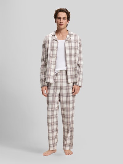 BOSS Pyjama-Set mit Logo-Detail im 2-teiligen Set Offwhite 1