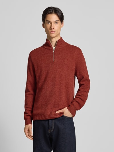 MCNEAL Strickpullover aus Lammwolle Dunkelrot Melange 4