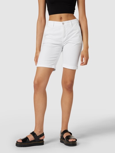 MAC Shorts mit Label-Patch Weiss 4