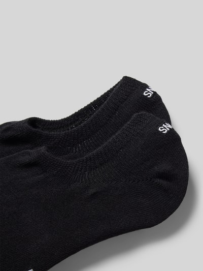 Snocks Socken mit Label-Stitching Modell 'Invisible' im 2er-Pack Black 2