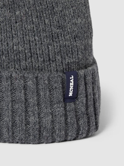 MCNEAL Czapka beanie z detalem z logo Antracytowy 2