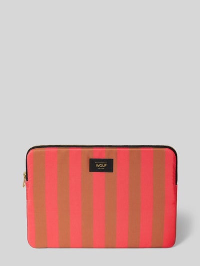 WOUF Laptoptas met labelpatch, model 'Pat' Neon roze - 1