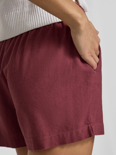 ONLY relaxed fit bermuda's van mix van viscose en linnen model 'GOA' Mauve - 3