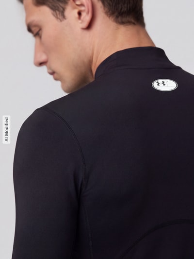 Under Armour Slim Fit Sport-Langarmshirt mit Logo-Stitching Black 3