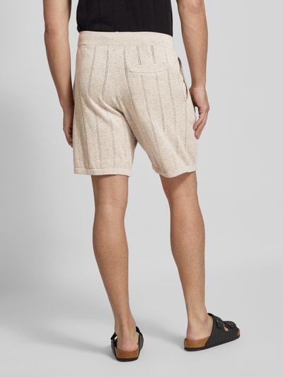 Colours & Sons Regular Fit Shorts mit Lochmuster Beige 5