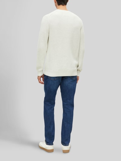 s.Oliver RED LABEL Regular Fit Strickpullover aus reiner Baumwolle mit Rundhalsausschnitt Offwhite 4
