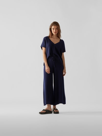 Lisa Yang Pullunder mit V-Ausschnitt Marineblau 1
