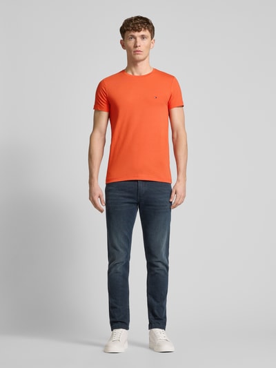 Tommy Hilfiger Slim Fit T-Shirt mit Logo-Stitching Orange 1