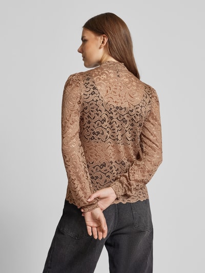 Only Bluse mit Stehkragen Modell 'MELINA' Taupe 5