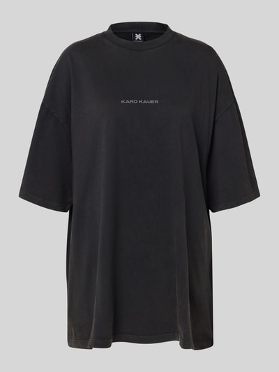 Karo Kauer Oversized T-Shirt mit Label-Print Black 2