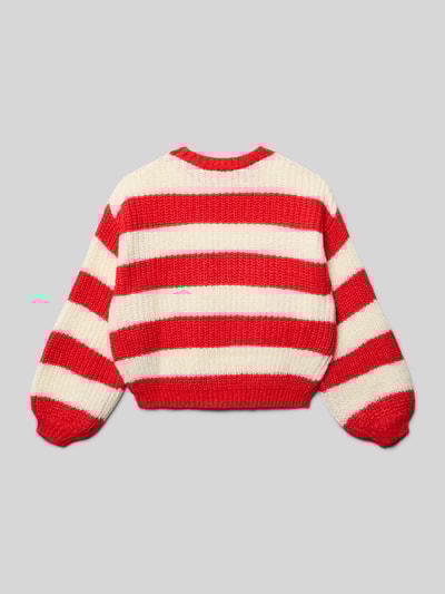 Garcia Strickpullover mit gerippten Abschlüssen Rot 3