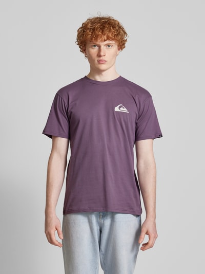 Quiksilver T-shirt z nadrukiem z logo Purpurowy 4