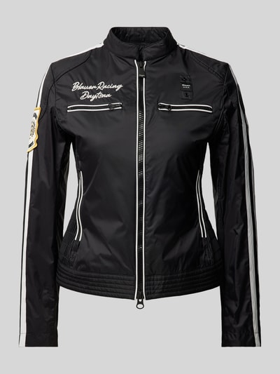 Blauer Usa Jacke mit Zweiwege-Reißverschluss Modell 'CATHERINE' Black 2