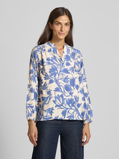 ZABAIONE Relaxed fit blouse van vicosemix, model 'Lu44z' Lichtblauw - 4