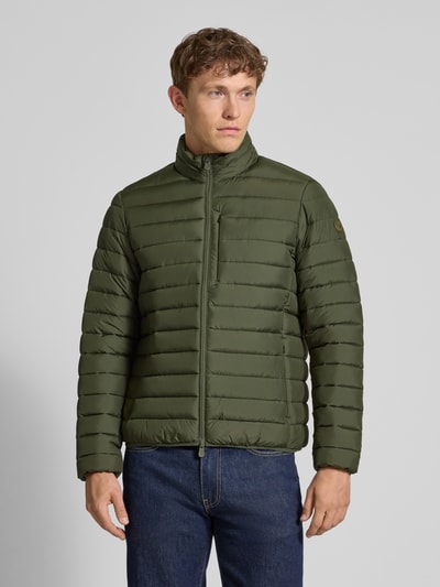 SAVE THE DUCK Gewatteerd jack met tweewegsritssluiting, model 'ERION' Olijfgroen - 4